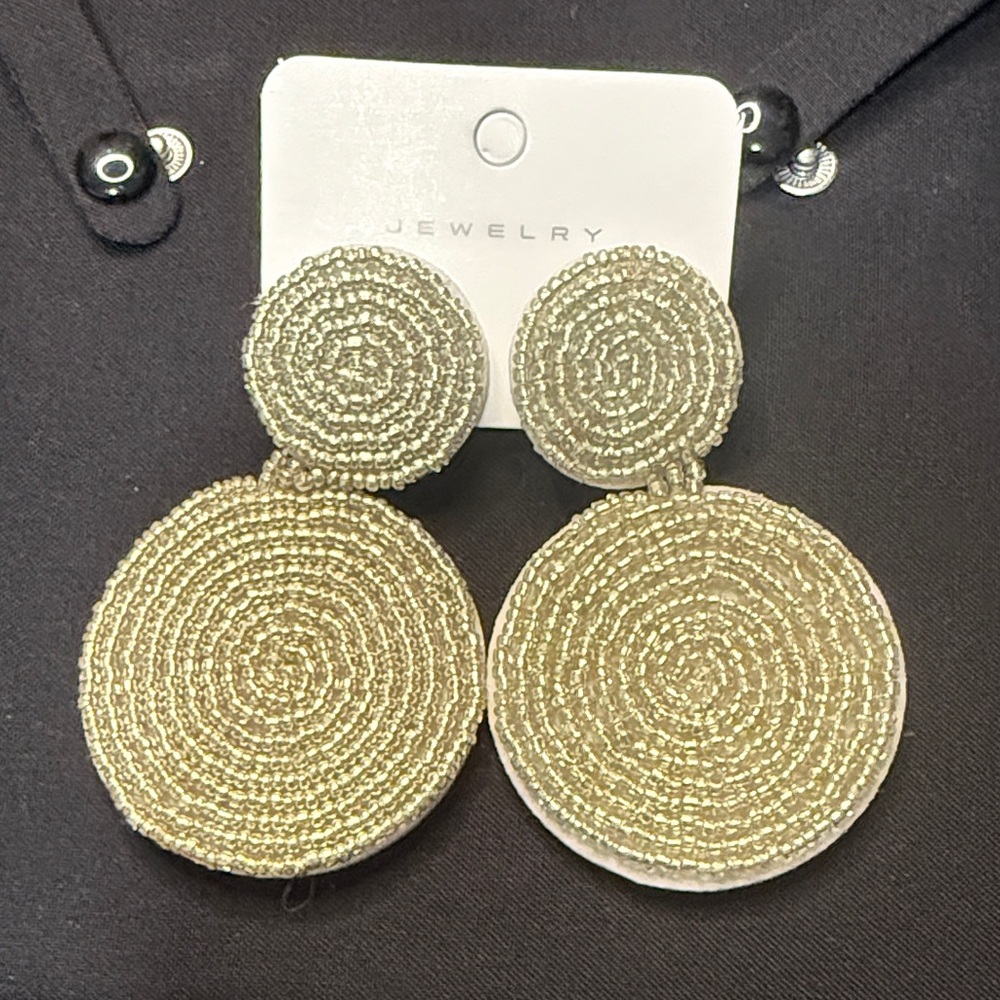 Elegant Gold Beaded Earrings